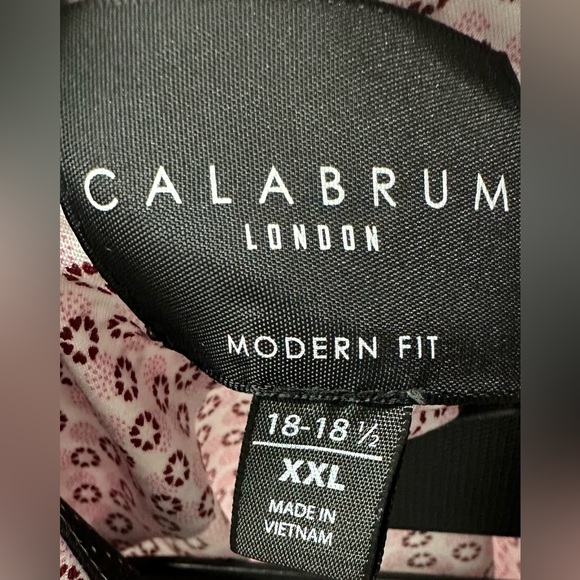 CALABRUM Men's Multicolored Modern-Fit Performance Dress Shirt Size 18-1… - Picture 10 of 10